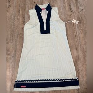 Simply Southern Light Green & Navy Dress